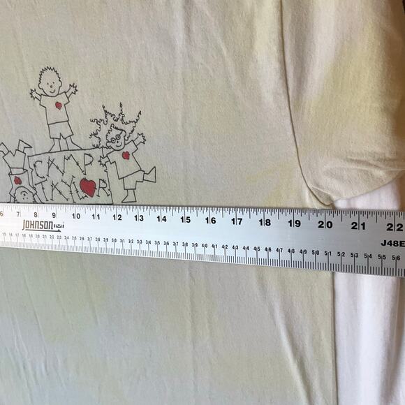 Hanes Men’s Short Sleeve T-shirt size M (38-40), Tie Dye Yellow, Camp Taylor - Picture 3 of 7